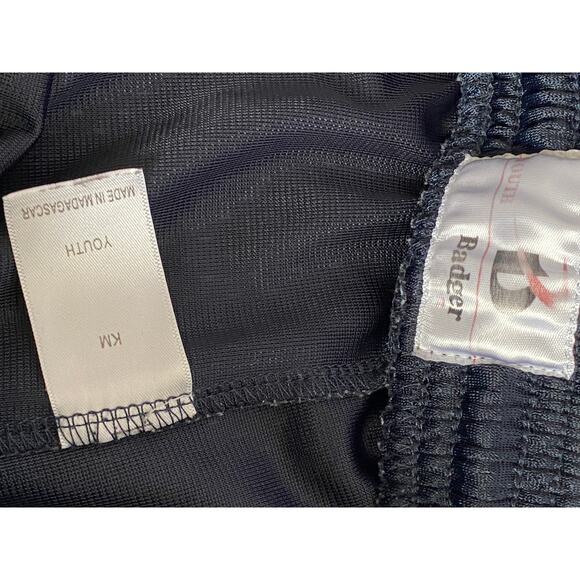 Womens Medium Basketball Shorts Navy Blue Badger Mesh w/ white logo, drawstring - Picture 3 of 4